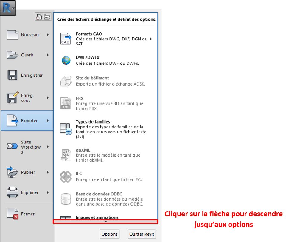 Recommandations techniques Autocad et Revit